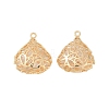 Brass with Clear Cubic Zirconia Pendants KK-G532-22G-1