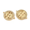 Brass Micro Pave Clear Cubic Zirconia Connector Charms KK-F919-26G-2