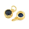Brass Pave Cubic Zirconia Charms CU-CBA3D67-02G-02-2