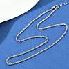 304 Stainless Steel Wheat Chains Necklaces for Unisex NJEW-K395-01A-P-1
