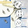 4Pcs 2 Styles Brass Lobster Claw Clasps KK-CJ0004-46-3