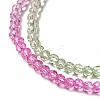 Transparent Gradient Color Glass Beads Strands GLAA-H021-01B-01-3