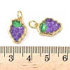 Brass Resin Pendants KK-C110-24A-G-3