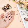 96Pcs 12 Colors Natural & Synthetic Mixed Gemstone Connector Charms PALLOY-HY00039-3
