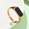 316L Stainless Steel Natural Gemstone Finger Rings for Women RJEW-U054-02C-02G-1