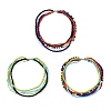 3Pcs 3 Styles Bohemian Glass Seed Beaded Multi-strand Necklaces for Women NJEW-JN05354-2