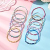 12Pcs Glass Seed Bead & Natural Mixed Gemstone Beads Bracelets for Women BJEW-MZ00311-1