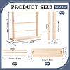 3-Tier Detachable Wooden Bracelet Organizer Display Tower Stands ODIS-WH0043-262B-2
