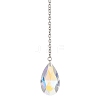 Round & Heart & Teardrop & Cone Glass Pendant Decoraiton HJEW-JM02271-3