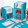 Foldable Cardboard Gift Cap Storage Boxes with Clear PVC Window CON-WH0099-66D-4