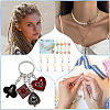 Starfish/Shell/Number Alloy Enamel & Acrylic Pendant Locking Stitch Markers HJEW-AB00585-6