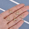 10Pcs Brass Micro Pave Cubic Zirconia Pendant ZIRC-SZ0001-60-3