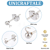 Unicraftale 100Pcs 304 Stainless Steel Ball Post Stud Earring Findings STAS-UN0056-35-5