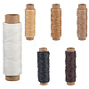 6 Rolls 6 Colors Flat Waxed Polyester Cord YC-CY0001-01-6