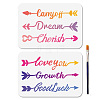 2Pcs 2 Styles PET Hollow Out Drawing Painting Stencils DIY-WH0411-602-1