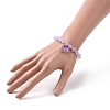 Alloy Enamel Flower Charm Bracelets BJEW-JB09046-3
