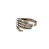 Hand Bone 925 Sterling Silver Adjustable Cuff Rings FS-WG67184-01-5