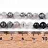 Natural Tourmalinated Quartz Beads Strands G-S345-6mm-30-5