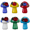 12Pcs 6 Colors Handmade Lampwork Beads LAMP-SC0001-86-7