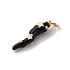 Brass Micro Pave Cubic Zirconia & Enamel Pendants KK-Q098-35G-C-2