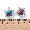 UV Plating Rainbow Iridescent Acrylic Beads OACR-H112-20B-3