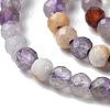 Natural Amethyst & Natural Garnet & Natural Black Stone Beads Strands G-G003-C03-01-4