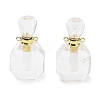 Natural Quartz Crystal Perfume Bottle Pendants G-Q163-10G-04-1