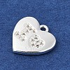 Brass Micro Pave Clear Cubic Zirconia Charms KK-R219-29S-2