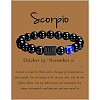12 Constellation Natural Round Lapis Lazuli Beads Stretch Bracelets WGD22B0-04-1