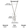 Brass Rhinestone Pendant 304 Stainless Steel Chain Necklaces for Women WG20590-02-1