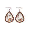 Wood Dangle Earrings FS-WG89FD2-04-1