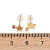 925 Sterling Silver Cubic Zirconia Stud Earrings EJEW-F394-01A-G-3
