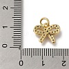 Rack Plating Brass Micro Pave Clear Cubic Zirconia Charms KK-G500-08G-3
