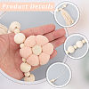 Wooden Banners with Flower Tassels Pendant Hanging Bunting FIND-WH20019-93A-6