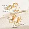 3 Pairs Stainless Steel Heart & Round Earring Sets UL3756-5