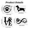 Gorgecraft 8 Sheets 4 Style Infinity Love & Bird Laser Style Plastic Adhesive Car Stickers STIC-GF0001-04B-2
