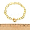 7MM Brass Textured Cable Chain Bracelets BJEW-JB14261-4