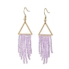 Glass Beaded Dangle Earrings EJEW-MZ00749-01-3