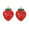 Brass Enamel Pendants KK-R224-14D-G-1