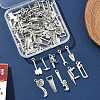 50Pcs 10 Styles Tibetan Style Alloy Pendants TIBE-FP0001-13-5