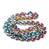 Electroplate Triangle Glass Beads Strands EGLA-A036-11A-HP01-2