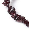 Natural Garnet Chips Beaded Stretch Bracelets for Women BJEW-JB10046-09-3