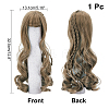 PP Plastic Long Wavy Curly Hairstyle Doll Wig Hair DIY-WH0304-260-2