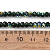 Electroplate Transparent Glass Beads Strands EGLA-A046-01A-06-4