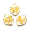 Rack Plating Alloy Enamel Pendants PALLOY-T077-209B-3