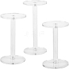 3Pcs 3 Sizes Detachable Round Acrylic Jewelry Display Riser Rack Sets ODIS-WH0099-09-1