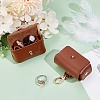 Imitation Leather Wedding Ring Storage Case with Alloy Clasps for Pet AJEW-WH0542-85-3