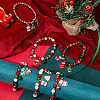 Christmas Theme DIY Alloy & Polymer Clay Rhinestone Bracelet Making Kits DIY-SC0027-63-4