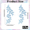 4Pcs Polyester Computerized Embroidery Cloth Iron on/Sew on Patches PATC-CY0001-80A-2