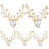 10Pcs Brass Micro Pave Cubic Zirconia Pendants FIND-BBC0004-28A-01-1